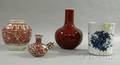Four Asian Underglaze Ceramic Items