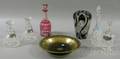 Six Cut Glass Items