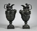 Pair of Wedgwood Black Basalt Wine and Water Ewers