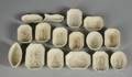 Sixteen Small Creamware Culinary Molds