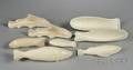 Eight Creamware Culinary Fish Molds