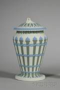 Wedgwood ThreeColor Jasper Torches Vase and Cover