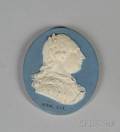 Wedgwood and Bentley Solid Blue Jasper Portrait Medallion of George III