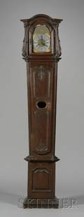 Louis XV Provincial Oak Long Case Clock