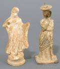 Two Greek Terracotta Tanagra Figures