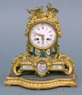 Louis XV Style Bronze and Paris Porcelain Mounted Mantel Clock