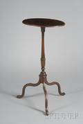 George III Mahogany Oval Tripod Candlestand