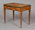 Louis XVI Revival Bronzemounted and Inlaid Tulipwood Writing Table
