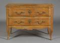 Northern European Rococo Fruitwood and Pine Twodrawer Commode