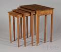 Nest of Four Georgianstyle Inlaid Mahogany Stacking Tables