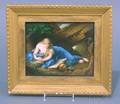 German Painted Porcelain Plaque Depicting the Penitent Magdalene