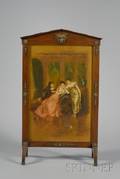 Empire Revival Giltbronze Mounted and Painted Wood Firescreen