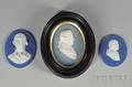 Three Wedgwood Jasper Oval Portrait Medallions
