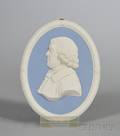 Wedgwood Solid Light Blue Jasper Josiah Wedgwood Portrait Medallion