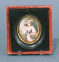 Continental Portrait Miniature of a Young Girl
