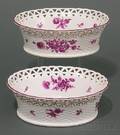 Pair of Nymphenburg Porcelain Fruit Baskets