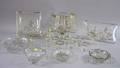 Approximately Twentytwo Piece Silver Overlay and Silver Resist Glass Table Items