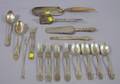 Group of Silver and Silver Plated Flatware and Serving Items