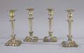 Set of Four Sheffield Silver Plated Tall Candlesticks