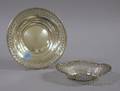 Howard  Co Silver Basket and Watson Company Reticulated Pastry Plate