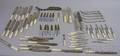 Large Group of Sterling Silver Plated and Motherofpearl Flatware