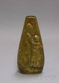 Austrian Repousse Bronze Vase with Two Dutch Girls