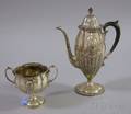 Goodnow  Jenks Sterling Classical Revival Demitasse Pot and Matching Sugar Bowl