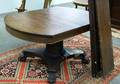 Empire Carved Mahogany and Mahogany Veneer Pedestalbase Dining Table