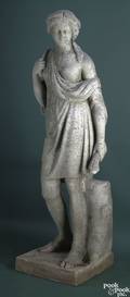 Marble figure of a classical maiden late 18th c
