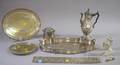 Nine Silver Plated Serving and Other Decorative Items