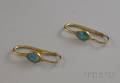 Pair of 9kt Gold and Black Opal Earrings
