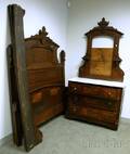 Twopiece Victorian Renaissance Revival Carved Walnut Bedroom Set