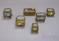 Six French Giltmetal Mounted Colorless Beveled Cut Glass Footed Trinket Boxes