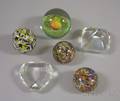 Six Glass Paperweights