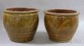Two Asian Export Slip Decorated Earthenware Jardinieres