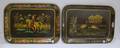 Five Large PaintDecorated Tin Trays