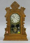 Oak Case Gingerbread Clock