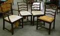 Set of Four Chippendalestyle Mahogany Ribbonback Dining Chairs