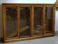 Georgianstyle Carved Walnut and Walnut Veneer FourDoor Builtin Bookcase
