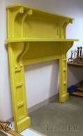 Painted Victorian Eastlaketype Chestnut Mantel