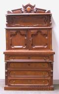 Victorian Renaissance Revival Carved Walnut Writing Desk
