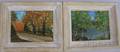 American School 20th Century Lot of Two Landscapes Autumn Connecticut