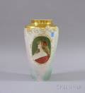 Willets Belleek Handpainted Porcelain Vase