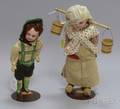Two Small Dutch Boy and Girl Dolls