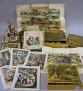 Five Boxed Victorian Handcolored Lithograph and Wood Puzzles
