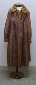 Light Brown Full Length Mink Coat