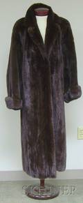 Dark Brown Full Length Mink Coat Village Fur Company Huntington New York