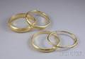 Three 14kt Gold Bangles