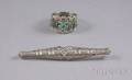 Two 14kt White Gold and Diamond Jewelry Items
