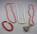 Four Coral Jewelry Items